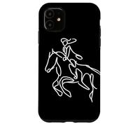Equitazione Ragazza che disegna Cavallo Cavaliere Custodia per iPhone 11