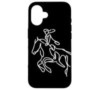 Equitazione Ragazza che disegna Cavallo Cavaliere Custodia per iPhone 16