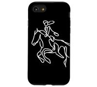 Equitazione Ragazza che disegna Cavallo Cavaliere Custodia per iPhone SE (2020) / 7/8