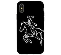 Equitazione Ragazza che disegna Cavallo Cavaliere Custodia per iPhone X/XS