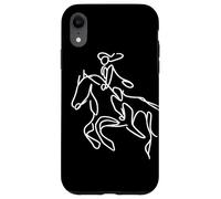 Equitazione Ragazza che disegna Cavallo Cavaliere Custodia per iPhone XR