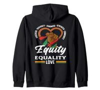Equity Equality Love Black History Month Felpa con Cappuccio