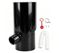 equlup Barrels di Raccolta dell'Acqua Piovana, Deviatore per Pluviale da 8 cm (Nera)