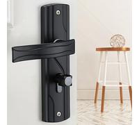 equlup Blocco della maniglia della porta, blocco della leva della porta in acciaio di manganese set con chiavi silenziosi bagni di rotazione senza sforzo.