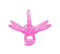 equlup Clip per Orchidee, 100 Pezzi 3,5 x 3,5 cm / 1,38 x 1,38 Pollici Clip per steli da Giardino per Orchidee in plastica Mini gambi Morsetto per Fiori per Piante di Capelli (Rosa Rossa)