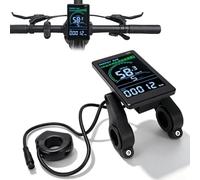 equlup Display LCD per bici elettrica, 24V 36V 48V 60V M6C 6Pin ABS impermeabile, Misuratore EBike, Schermo del pannello di controllo del computer per scooter elettrico con connettore faro