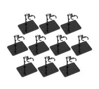 equlup Figura Modello Stand, 10 Pezzi di plastica ad Alta stabilità Figura Che Mostra Il Modello di Base del Modello di visualizzazione del Modello di archiviazione per 6 Pollici per 6 (Nero)