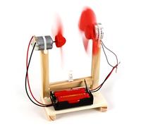 equlup Giocattolo generatore Eolico, Strumento per esperimenti scientifici da 1,5 V Generatore Eolico Fai-da-Te Kit di Alimentazione Unico Kit Giocattolo educativo per Bambini per Le