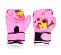 equlup Guanti da Boxe per Bambini, Guanti da Boxe per Bambini in Pelle PU Guanti da Allenamento per Pugni Guanti da Kickboxing per Ragazze di 2-11 Anni(Rosa)