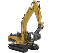 equlup Modello di Presa in Legno, 1:50 Legno Grab Modello ingegneria Costruzione ad Alta Simulazione di Auto ingegneria Auto Giocattolo Giocattolo per Bambini Giocano