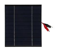 equlup Pannello Solare Mini da 2,5 W 5V, 150x130mm/5.9x5.1in Modulo di Celle Portatile Modulo Caricatore di Pannello Solare Fai -da -Te con Clip di Tigre per Il Campeggio di Zaino in
