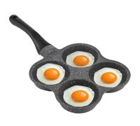 equlup Pentola delle uova, pannake a 4 fori frittate non stick in alluminio friggitore per la colazione utensile da per piano cottura a gas fornello piano cottura