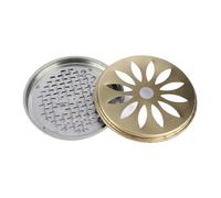 equlup Porta Bobina a Mosca Portatile, 5,9 Pollici in Acciaio Inossidabile a Prova di incenso antincendio Porta di incenso Burner Geometric Hollow Design Box con Copertura per Patio
