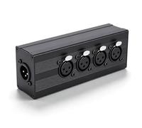 equlup Scatola divisore, XLR a 3 pin, adattatore da 1 maschio a 4 femmine