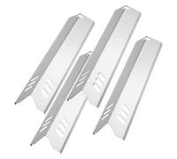 equlup Tenda di Calore alla griglia, 4 PCS 3.81x15in Piastre di Riscaldamento in Acciaio Inossidabile Universale Inossidabile Piastra da Barbecue per la Protezione della Copertura del