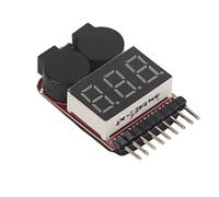 equlup Tester per batterie Lipo, 3 Set 1S 8S RC Lipo Batteria LED Tester Allarme Bassa Tensione cicalino di Controllo Batteria cicalino di Controllo Accessorio RC per Batteria Lipo