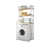 Eqvexd Mobiletto da Bagno Salvaspazio,Ripiano Superiore for Lavatrice con 3 Ripiani,Mensola da Bagno Multifunzione,Regolabile,Salvaspazio,Facilità di Montaggio(3 partitions (roller))