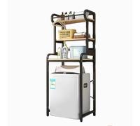 Eqvexd Sopra il ripiano della lavatrice, portalavatrice salvaspazio for bagno, multifunzione, regolabile, facile da montare, con asta for appendere(3 partitions (pulsator))