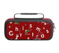 EQWKZRPYM Custodia Rigida Per Nintendo Switch 2Christmas, Elk, Happy Con 20 Tasche Per Giochi One Size