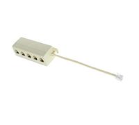 EQWQSIXD 5 Way Outlet 4C RJ11 Telefono Telefono Modulare Jack Line Splitter Adapter