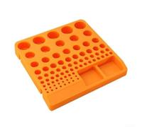 ER - Contenitore per pinze per utensili CNC, 60 scomparti per ER25/ER32, impilabile, in robusto materiale PP, arancione, per una corretta conservazione secondo gli standard 5S (pinza a 80 fori)