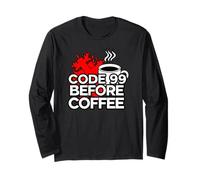 ER Nurse Code 99 Before Coffee Medical Humor Maglia a Manica