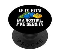 ER Nurse Humor If It Fits In A Nostril PopSockets PopGrip Adesivo