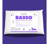 ER RELAX - Cuscino Antisoffoco per Bambini BASSO 50x80 altezza 5cm per Letto Grande. Guanciale BASSO, Anallergico, Traspirante, Rivestito con Fodera 100% Cotone. Made in Italy