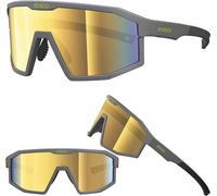ER00 Eazyrun - Occhiali da sole sportivi polarizzati stretti da donna, colore oro 24 carati, per giovani donne, scudo da baseball per giovani e sci, F24 Easy Run