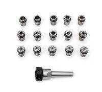 ER25 - Mandrino di precisione con trattamento termico e processo di tornitura fine, trattamento criogenico, MK2-M10-ER25-15PCS, elevata resistenza alla trazione, 2-16 mm campo di serraggio