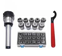 ER25 Raccogliere MT2 MT3 MT4 Morsetti A Molla 15 PZ M12 Collet Chuck Cone Holder Set(A (0.015mm) MTB4-ER25-15PCS)