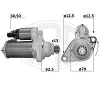 Motorino di avviamento Senso rotazione antiorario 221089A ERA per VW AUDI SKODA