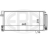 CONDENSATORE RADIATORE ARIA CONDIZIONATA CLIMA PER FIAT GRANDE PUNTO ALFA 667004