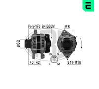 ERA Alternatore Generatore 100A 14V per Toyota Corolla Berlina 1.4 D-4D