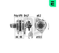 ERA Alternatore Generatore 110A 14V per Opel Combo Tour 1.7 CDTI 209392A