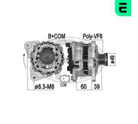 ERA Alternatore Generatore 110A 14V per VW Up 1.0 1.6 209520A
