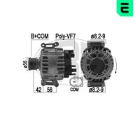 ERA Alternatore Generatore 120A 14V Per Mercedes Classe C W204 S204 CL203