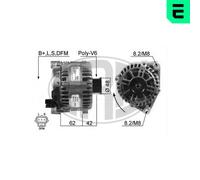 ERA Alternatore Generatore 124A 14V per Ford Tourneo Collegare 1.8 16V