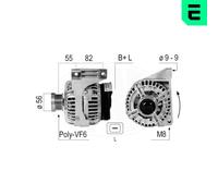 ERA Alternatore Generatore 140A 14V per Volvo XC90 I D5 AWD 2.5 T T6 2.4 2.3