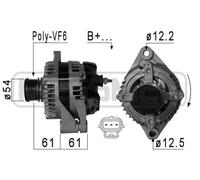 ALTERNATORE-ERA 209002A -Fiat-Freemont (345)-2.0 JTD-AMPERE 150 TENSIONE 14 VOLT
