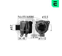 ERA Alternatore Generatore 150A 14V Per Land Rover Discovery III 2.7 TD 4x4