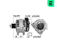 ERA Alternatore Generatore 165 A 14 V Per Ford Tourneo Connect/Grand Transit