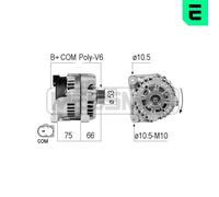 ERA Alternatore Generatore 180A 14V per BMW 1er 118d 116d 120d 123d xDrive18d