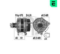 ERA Alternatore Generatore 180A 14V Per VW Passat Variant 2.0 TDI 1.6