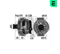 ERA Alternatore Generatore 220A 14V per Mercedes-Benz Classe M ML 320 CDI