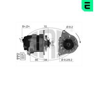 ERA Alternatore Generatore 43A 14V per Rover Mini Austin Metro XN