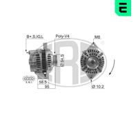 ERA Alternatore Generatore 60A 14V per Suzuki Jimny 1.3 16V 4WD 1.0 1.2 1.1