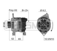 ERA Alternatore Generatore 70A 14V Per Peugeot 207 1.4 16V 1.9 DT 1.8 D