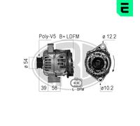 ERA Alternatore Generatore 85A 14V Per Smart Fortwo Coupe 0.8 CDI