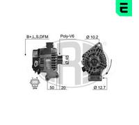 ERA Alternatore Generatore 90A 14V Per Ford Focus Turnier 1.6 16V